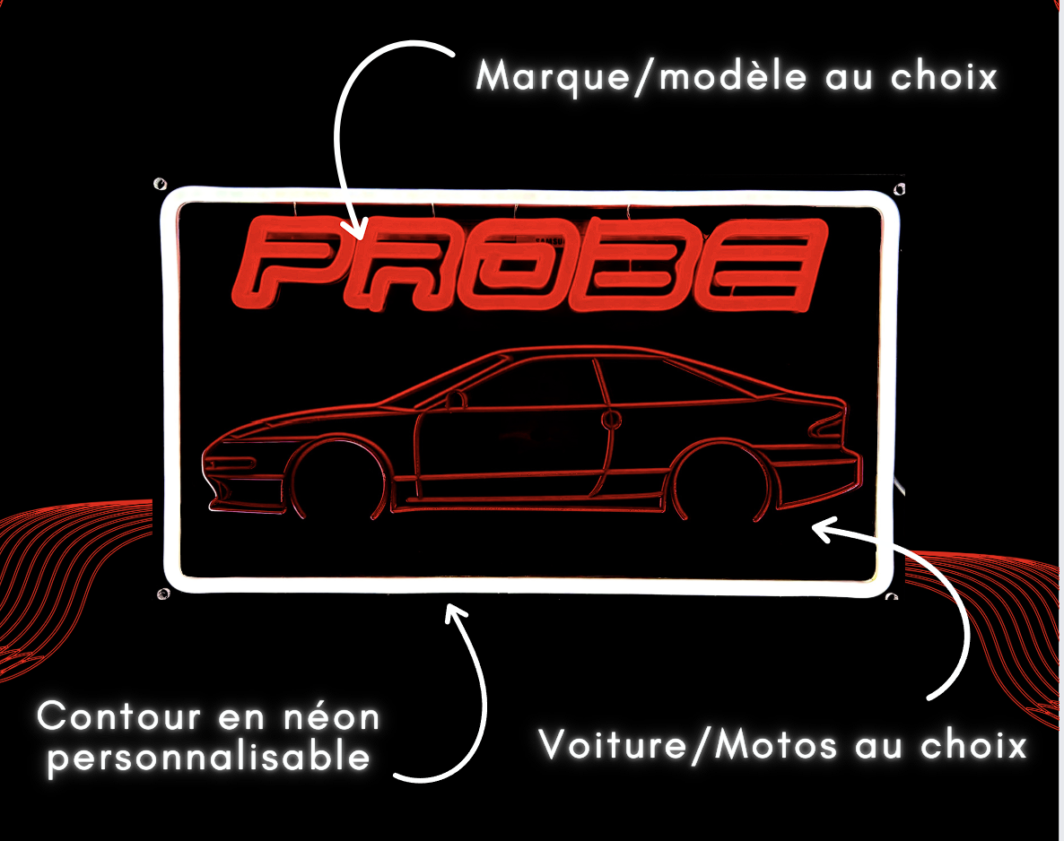 Néon voiture personnalisée