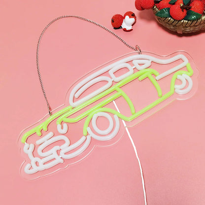 Novelty Classic Car Neon Sign Art Wall Light for Business Beer Bar Club Bedroom Windows Glass Hotel Pub Cafe Birthday Party Gift