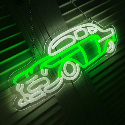 Novelty Classic Car Neon Sign Art Wall Light for Business Beer Bar Club Bedroom Windows Glass Hotel Pub Cafe Birthday Party Gift