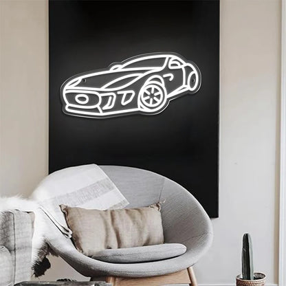 Sports Cars LED Neon Lighted Sign Acrylic Supercars Neon Sign USB for Home Bedroom Gaming Room Wall Art Decor Cartoon LED Signs